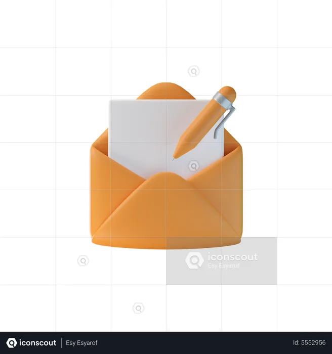 Mail schreiben  3D Icon