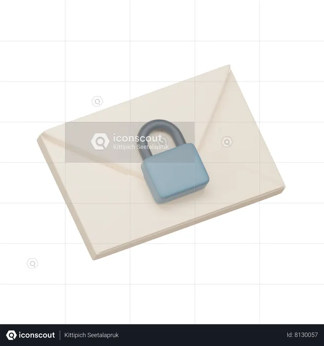 Mail Security  3D Icon
