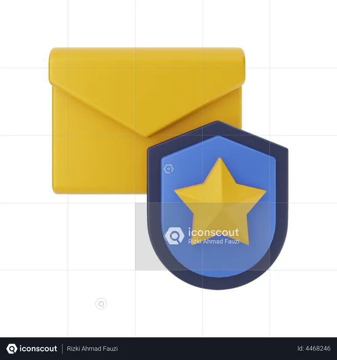 Mail Security  3D Illustration