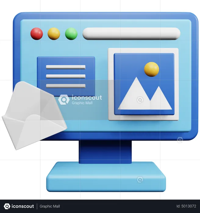 Mail Service  3D Icon