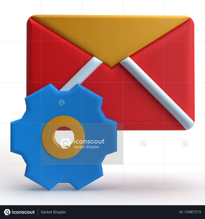 Mail Setting  3D Icon