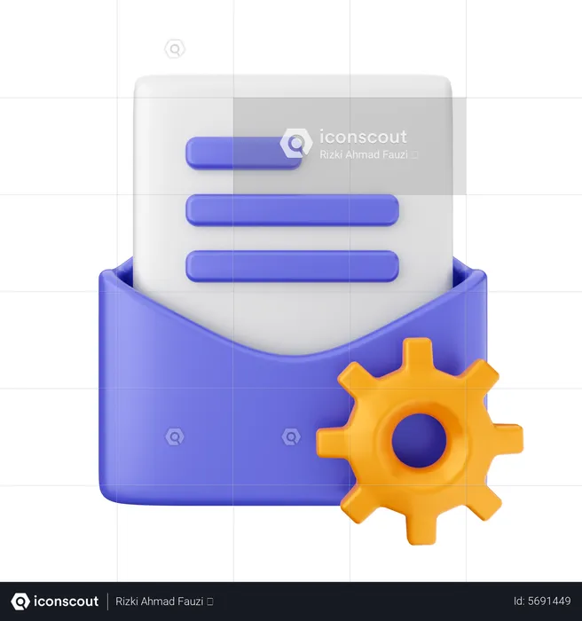 Mail Setting  3D Icon