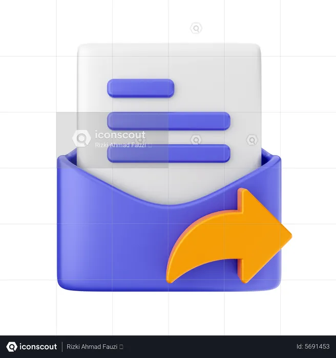 Mail Share  3D Icon