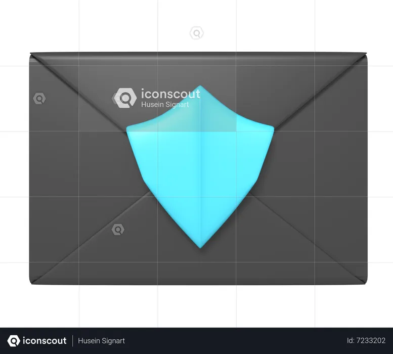 Mail Shield  3D Icon