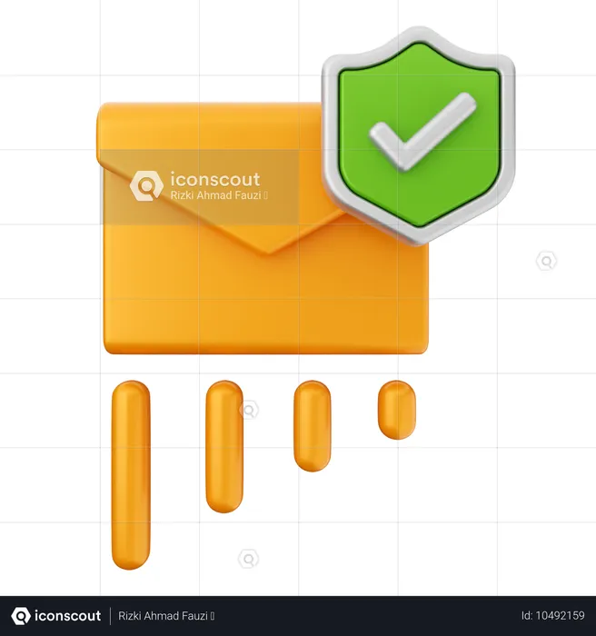 E-Mail-Sicherheitsschutz  3D Icon