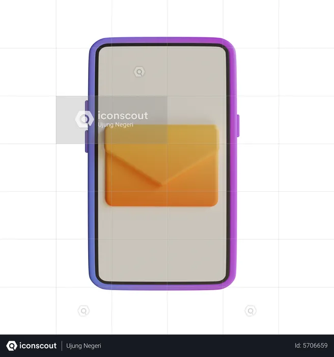 Mail Smartphone  3D Icon