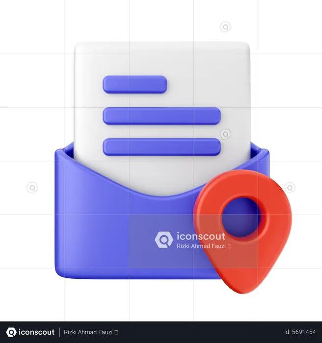 Mail-Standort  3D Icon