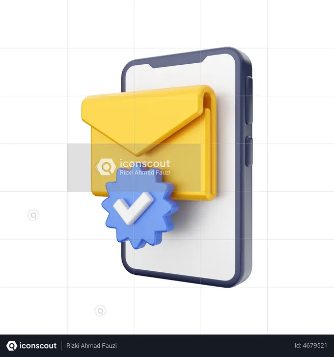 Mail Verification  3D Illustration