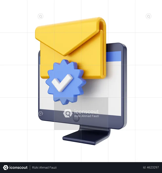 Mail Verification  3D Illustration
