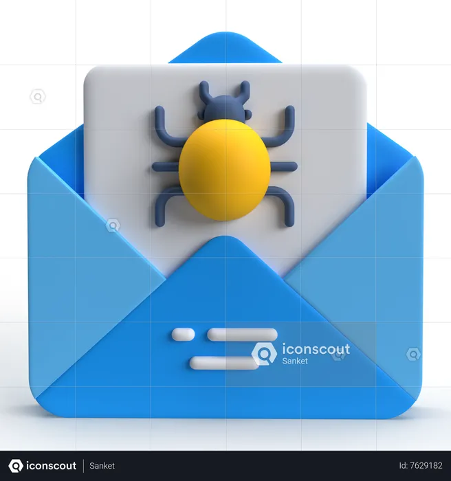 Mail Virus  3D Icon