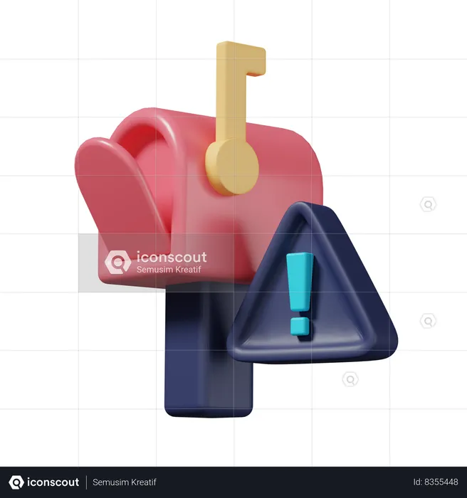Mail Warning  3D Icon