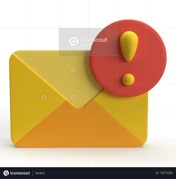 E-Mail-Warnung  3D Icon