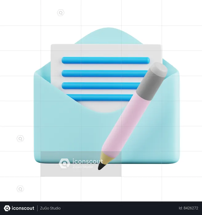 Mail Writting  3D Icon
