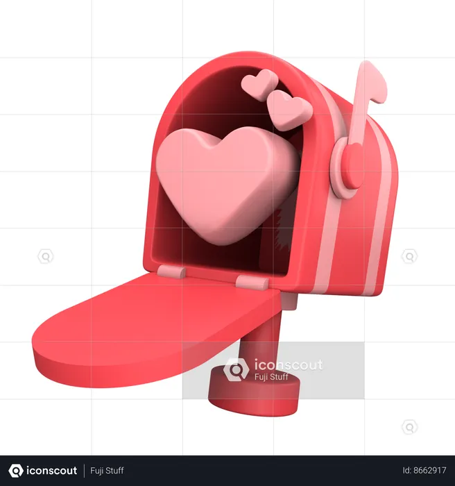 Mailbox With Letter  3D Icon