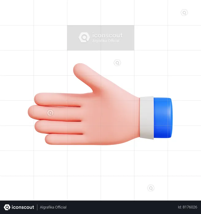 Main pointant vers la gauche  3D Icon