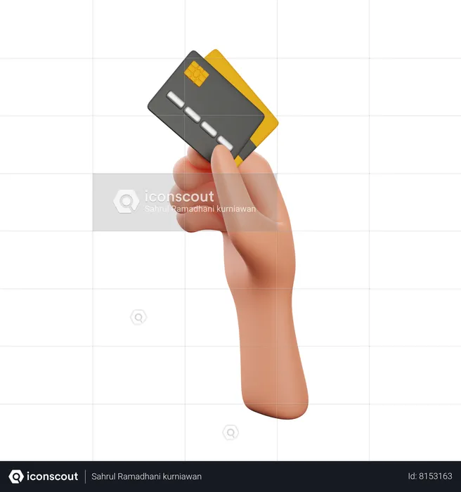 Main tenant la carte de paiement  3D Icon