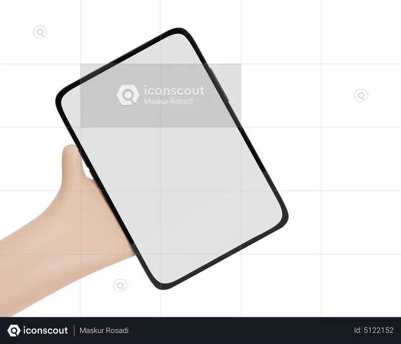 Main tenant l'ipad  3D Icon