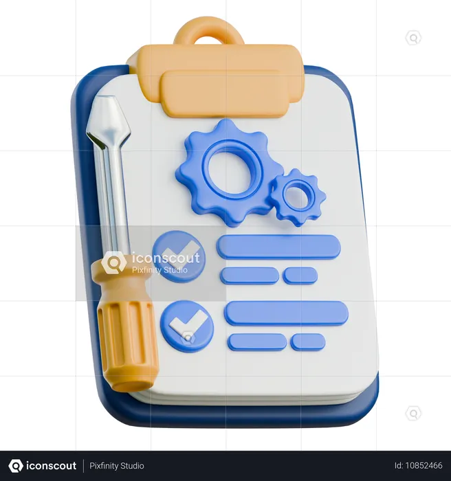 Maintenance and Task Management  3D Icon