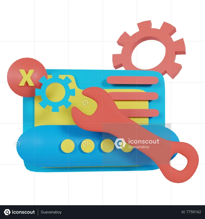 Maintenance du site  3D Icon