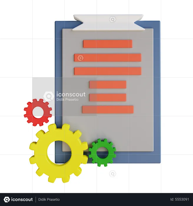 Maintenance List  3D Illustration