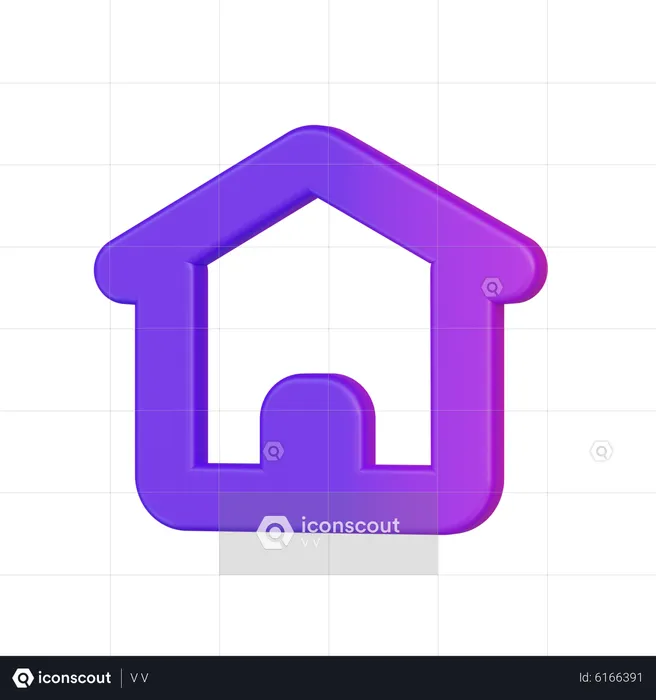 Maison  3D Icon