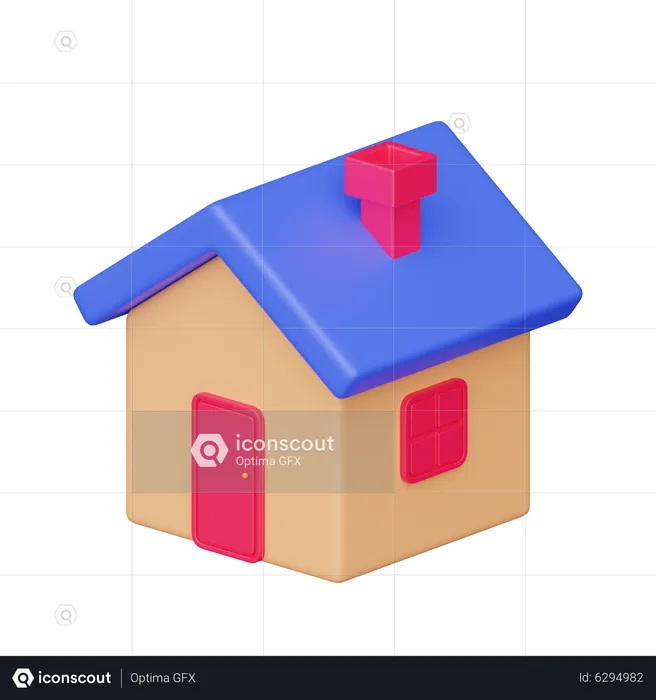 Maison  3D Icon