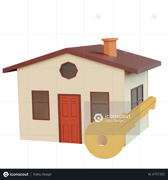 Clé de la maison  3D Icon