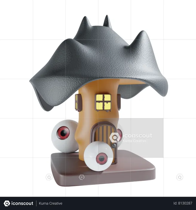 Maison d'Halloween  3D Icon