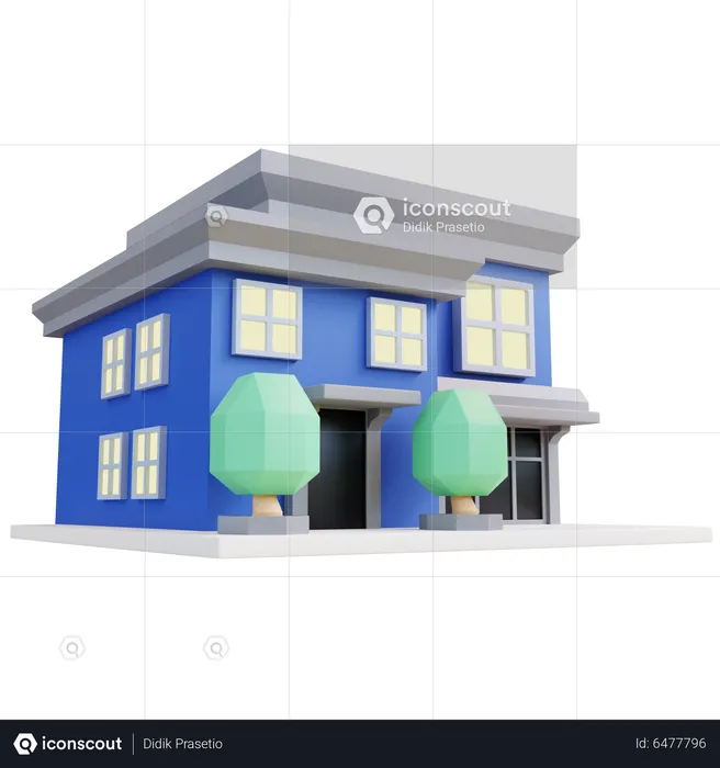 Maison familiale  3D Icon