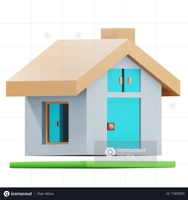 Maison familiale  3D Icon