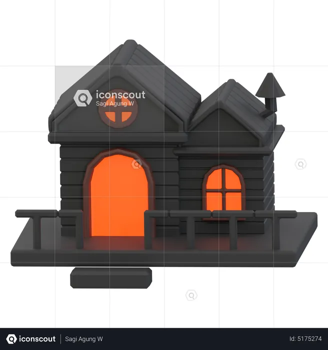 Maison hantée  3D Icon