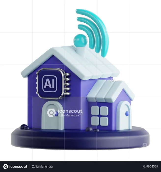 Maison intelligente  3D Icon