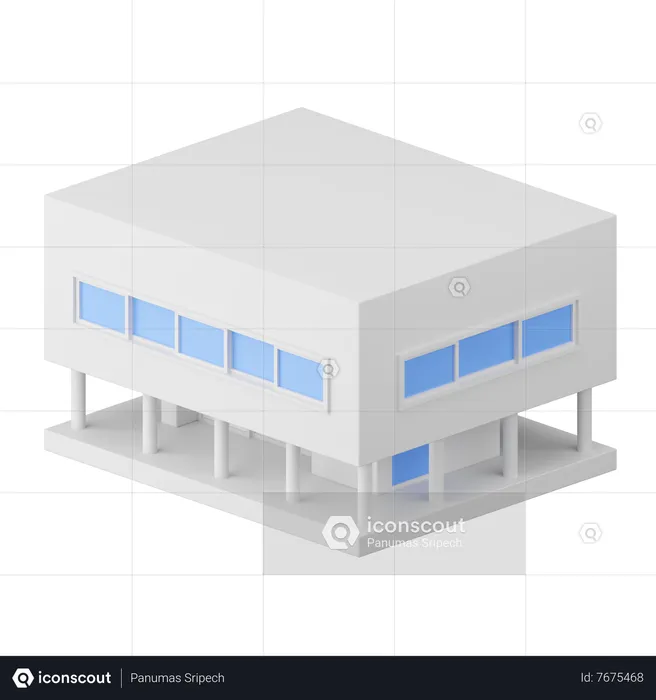 Maison moderne  3D Icon