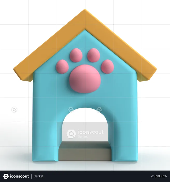 Maison pour animaux de compagnie  3D Icon