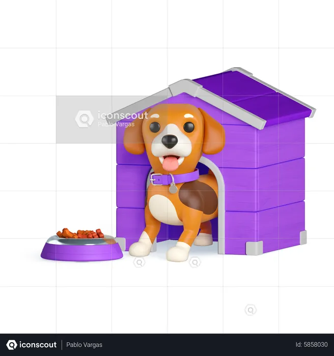 Maison pour chiots  3D Icon