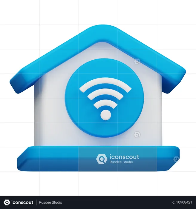 Maison wifi  3D Icon