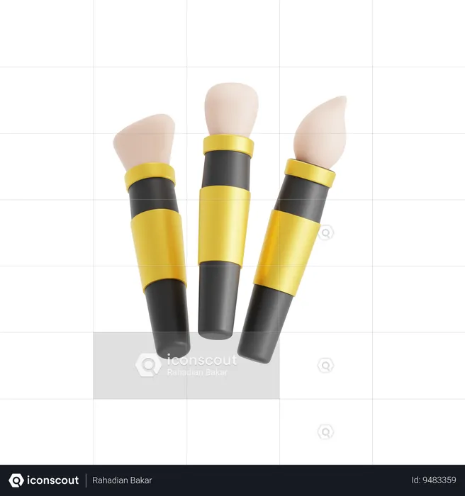 Make Up Brushes  3D Icon