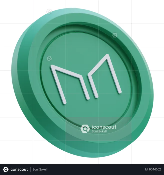 Maker Cryptocurrency  3D Icon