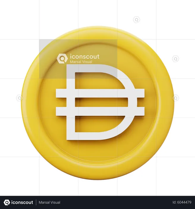 MakerDao Dai Coin  3D Icon