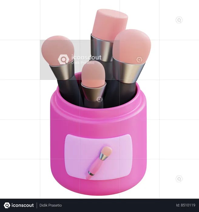 Makeup Brush  3D Icon