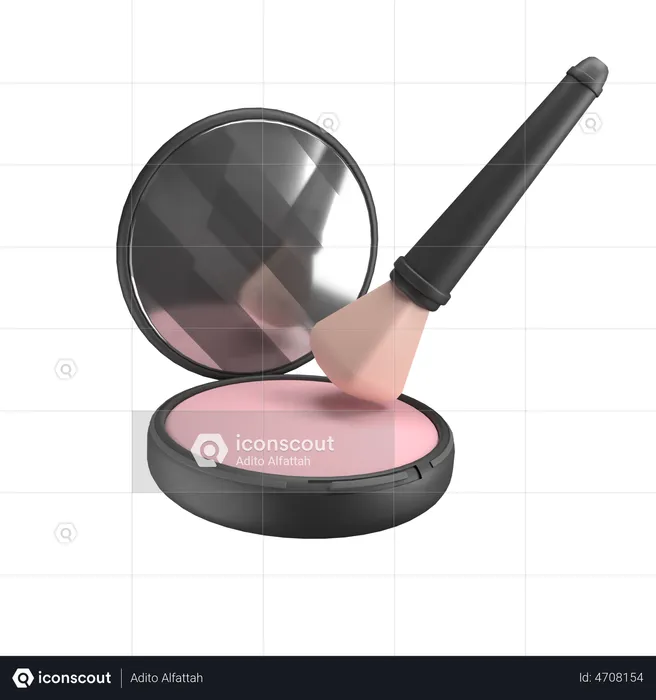 Makeup Brush  3D Illustration