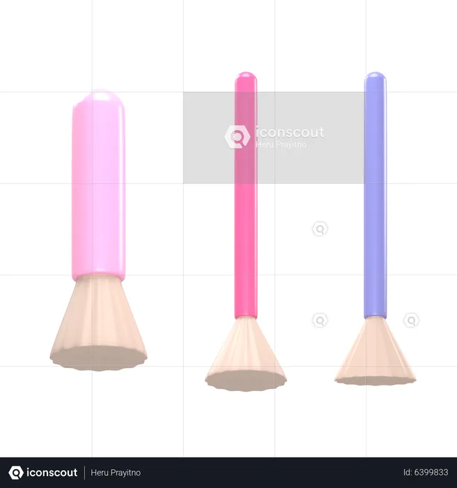 Makeup Brushes  3D Icon