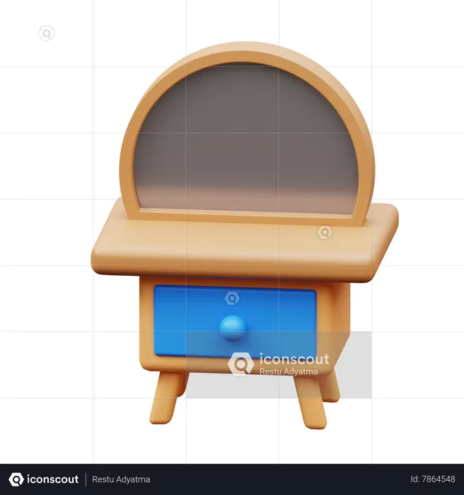 Makeup Table  3D Icon