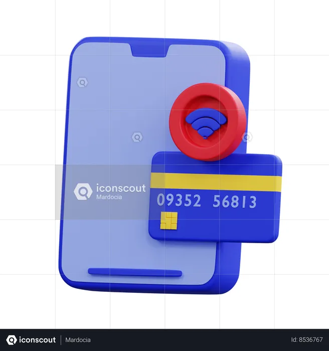 Making Wireless Card Payment  3D Icon