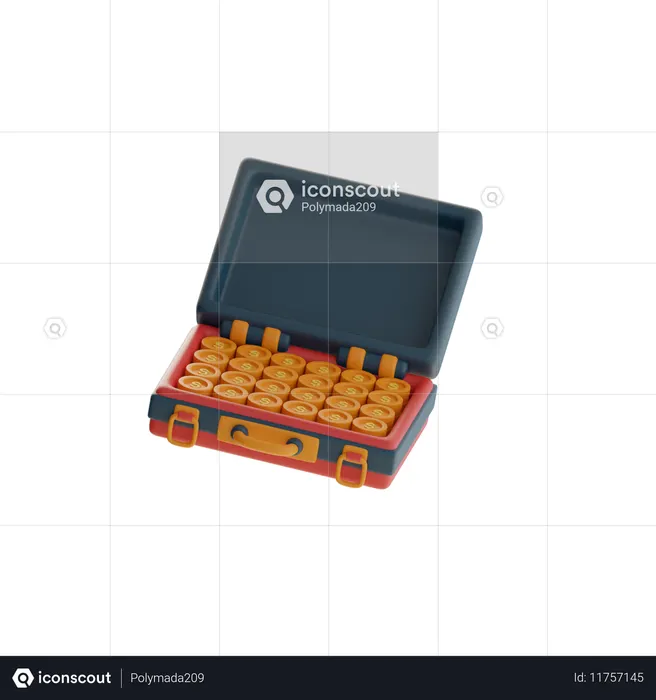 Mala de moedas  3D Icon