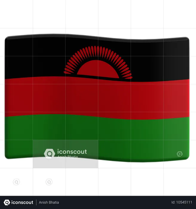 Malawi Flag 3D Icon