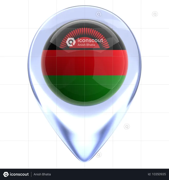 Malawi Flag 3D Icon