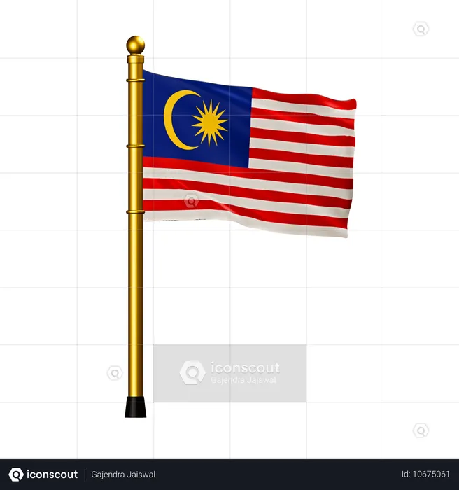 Malaysia Flag Flag 3D Icon