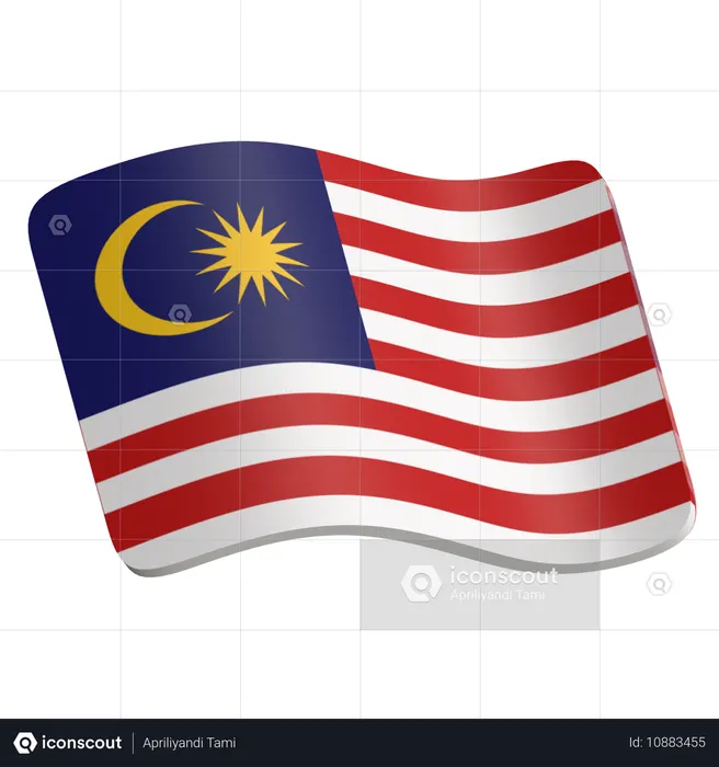 Malaysia Flag  3D Icon