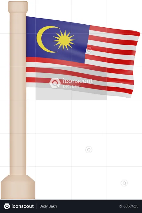 Malaysia Flag Flag 3D Icon